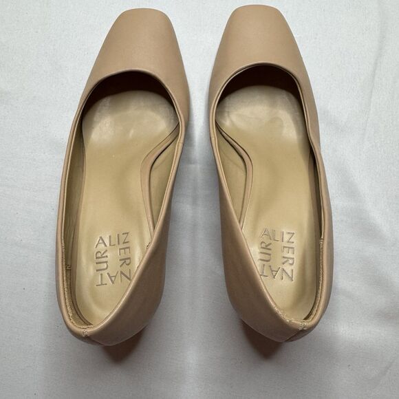 Naturalizer Nude Square Toe Block Heel Pumps Shoes Career Casual Size 7.5W - Picture 3 of 15